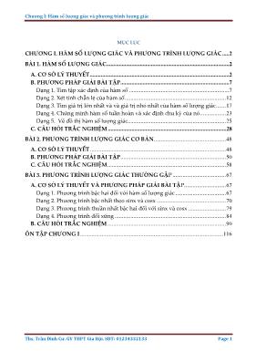Bài giảng Đại số & Giải tích Lớp 11 - Chương I Hàm số lượng giác và phương trình lượng giác - Trần Đình Cư